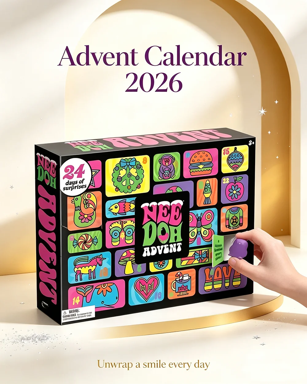 Advent Calendar Gift - 2026 NeeDoh Adventskalender Cadeau voor Kinderen