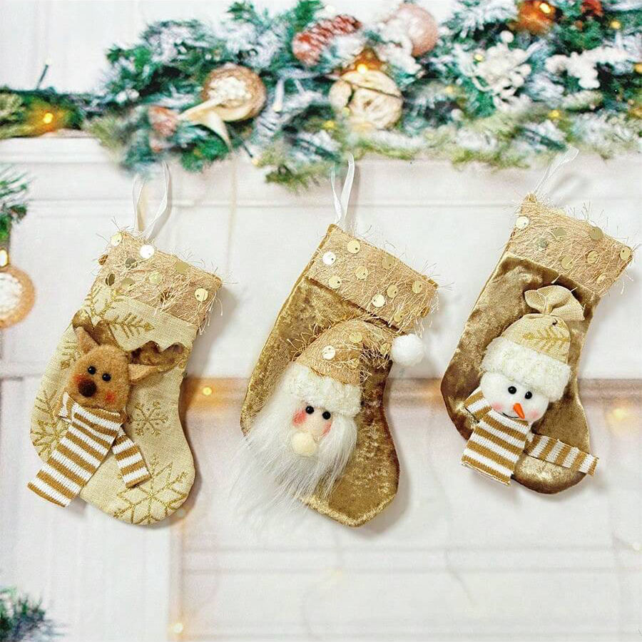 3 stuks kerstdecoratiekousen,  - Christmas Stocking Hanging recensie en prijs