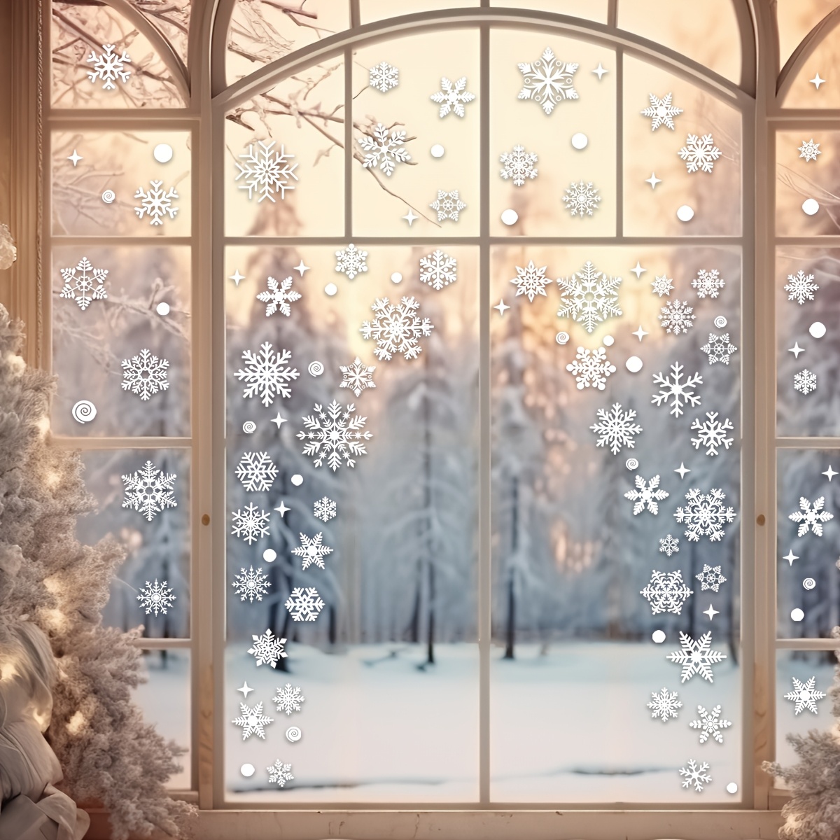 4 vellen Kerst raamstickers -  - Snowflake Window Decal recensie en prijs