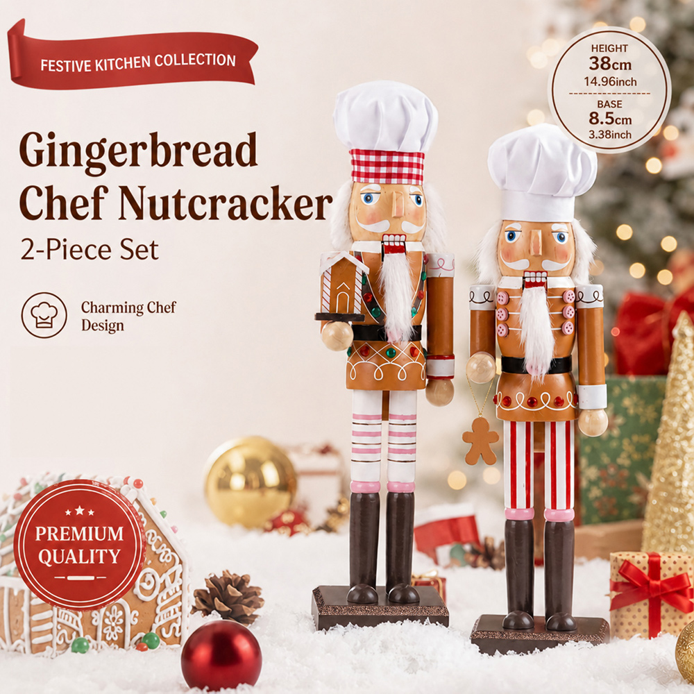 38CM Kerst Notenkraker Houten  - Nutcracker Figurine recensie en prijs