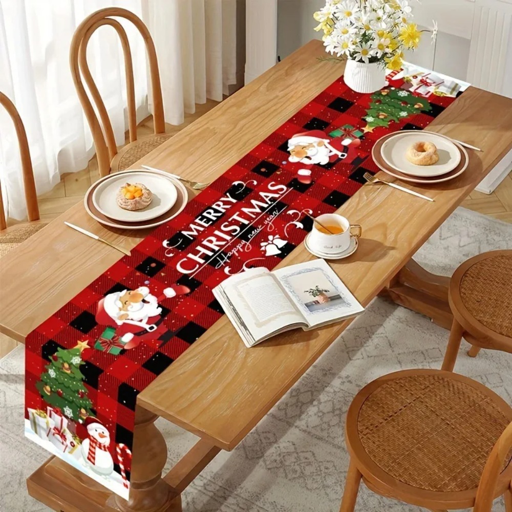 Kersttafelkleed met Kerstman,  - Christmas Table Runner recensie en prijs