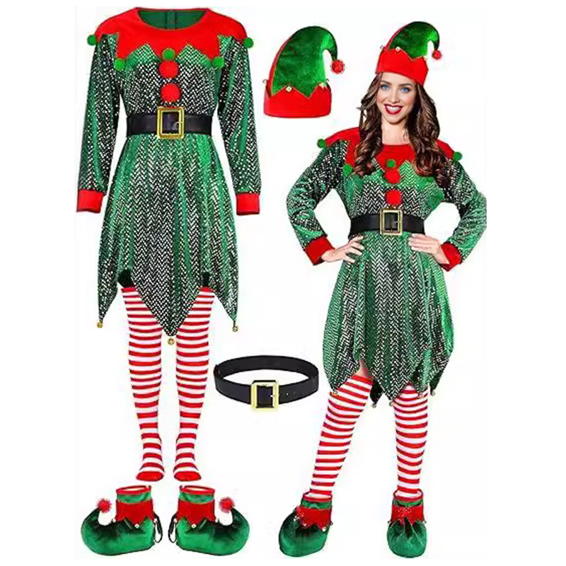 5-delige kerstkostuumset voor  - Elf Costume Christmas recensie en prijs
