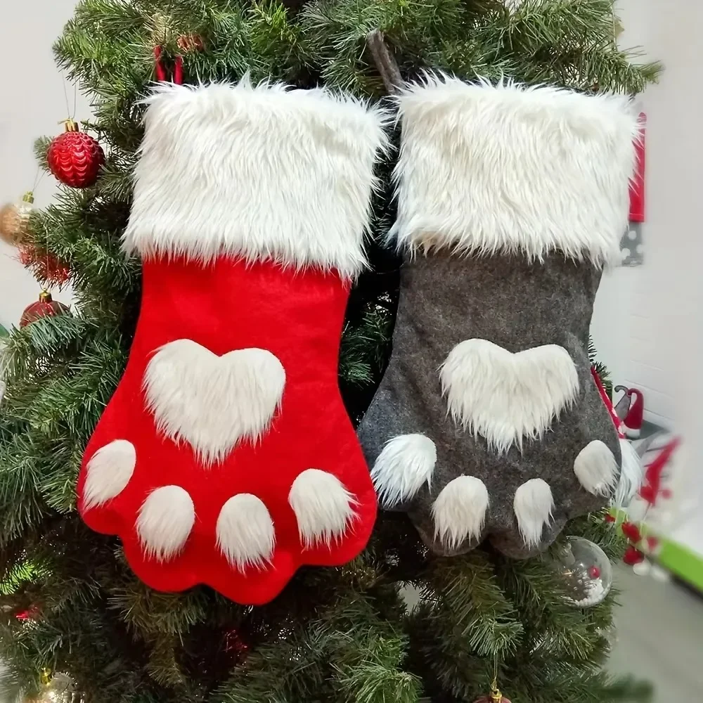 Kerstsokken met pootafdruk, ne - Christmas Stocking Hanging recensie en prijs
