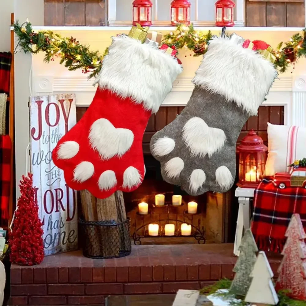 Kerstsokken met pootafdruk, ne - Christmas Stocking Hanging recensie en prijs
