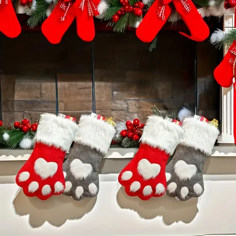 Kerstsokken met pootafdruk, ne - Christmas Stocking Hanging recensie en prijs