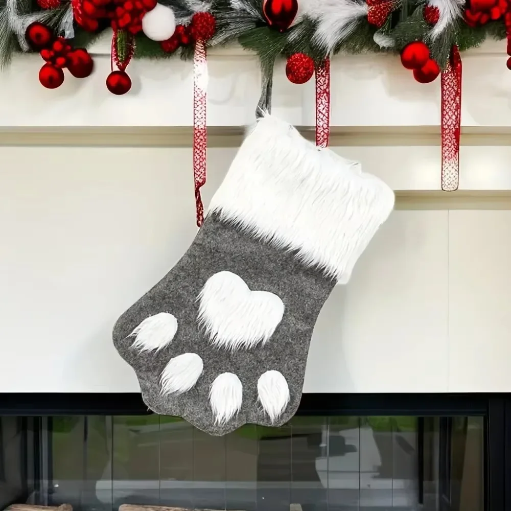 Kerstsokken met pootafdruk, ne - Christmas Stocking Hanging recensie en prijs