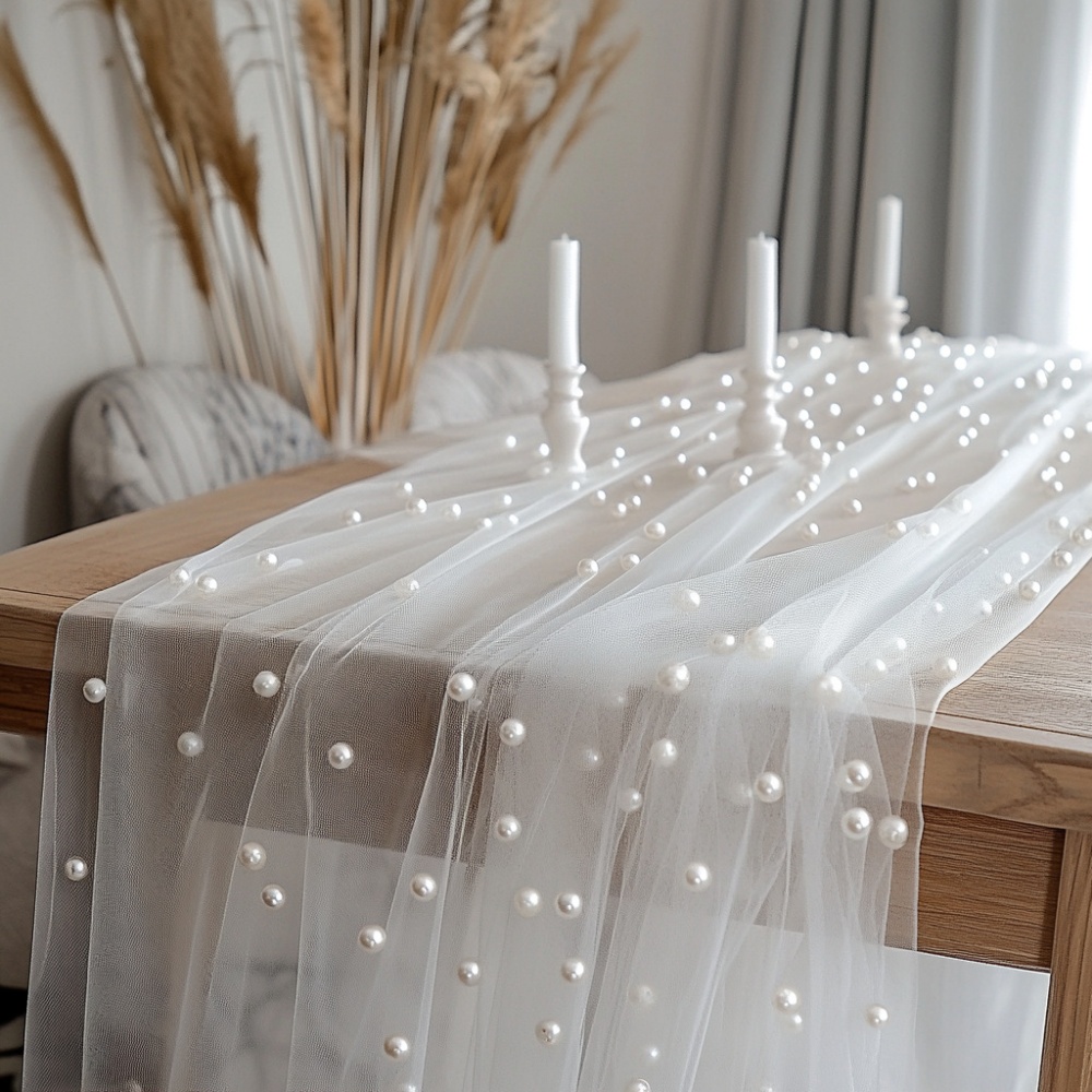 Parel Chiffon Tafelloper 80x30 - Christmas Table Runner recensie en prijs