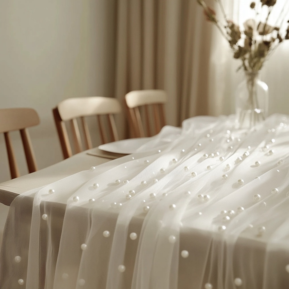 Parel Chiffon Tafelloper 80x30 - Christmas Table Runner recensie en prijs