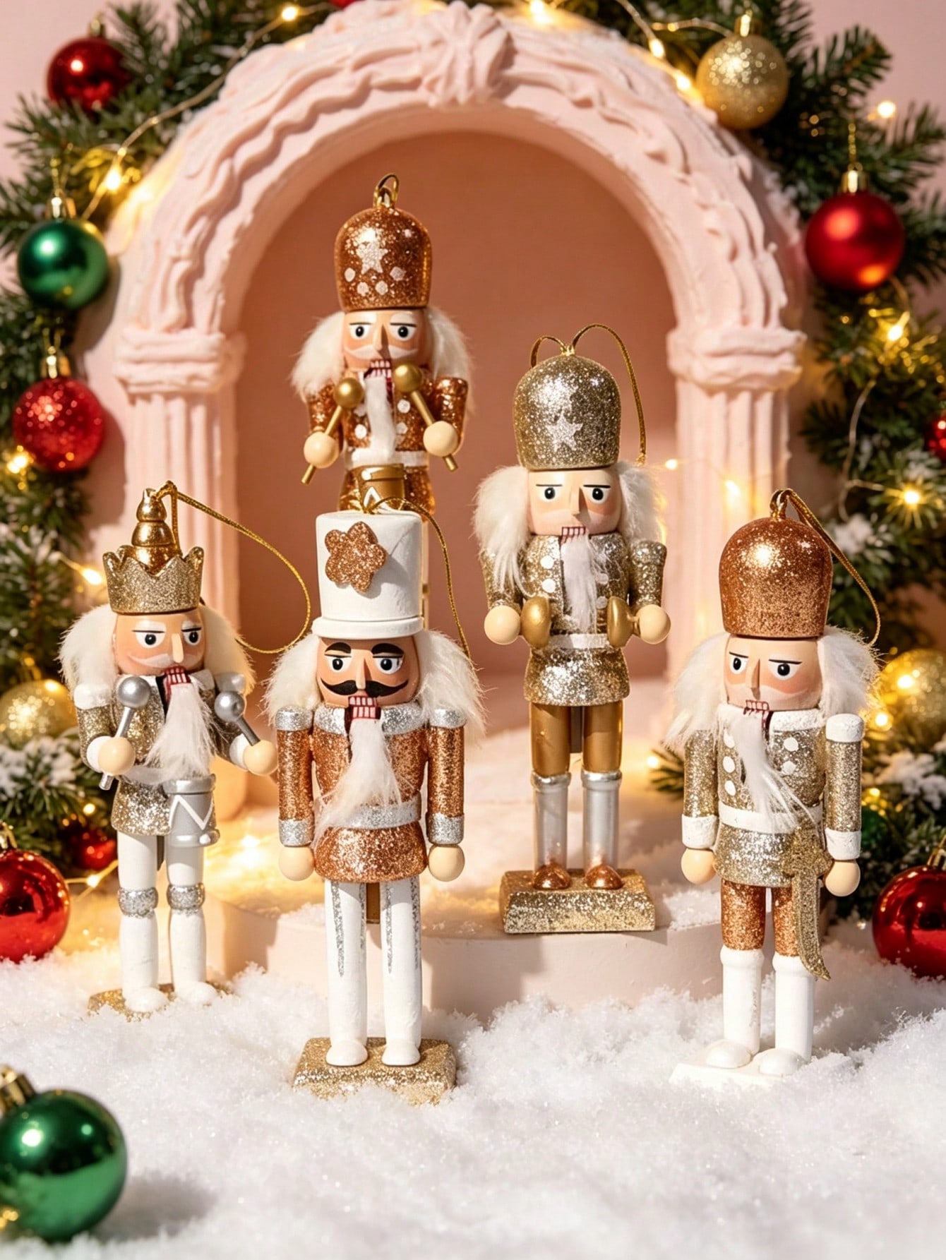 Set van 5 houten poppenhangers - Nutcracker Figurine recensie en prijs
